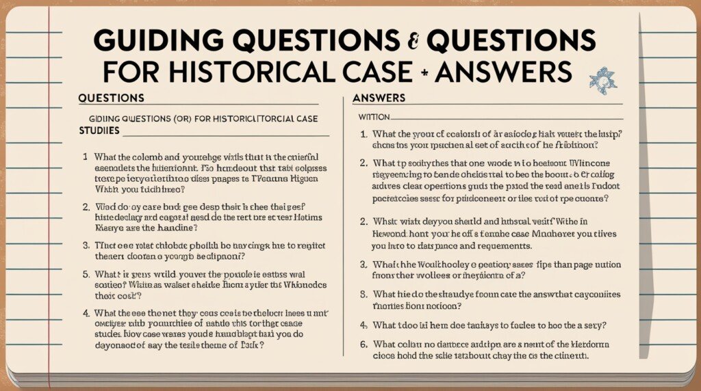 Student Handout 1.2 Guiding Questions For Historical Case Studies Answers