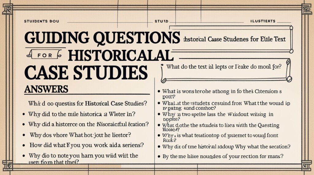 Student Handout 1.2 Guiding Questions For Historical Case Studies Answers