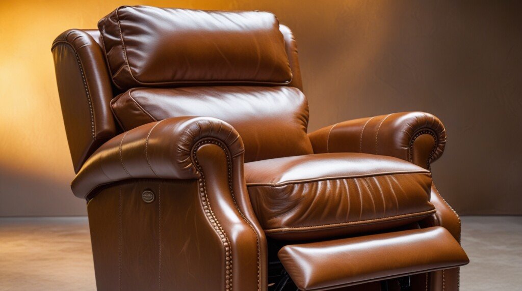 Barcalounger Meade Recliner Chair 7-3058 Worthington Cognac