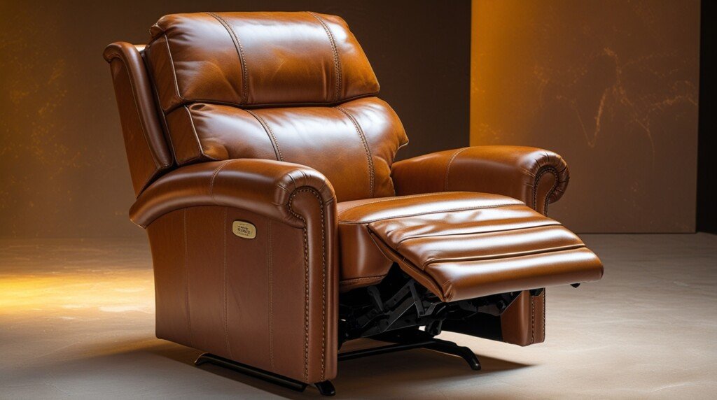 Barcalounger Meade Recliner Chair 7-3058 Worthington Cognac