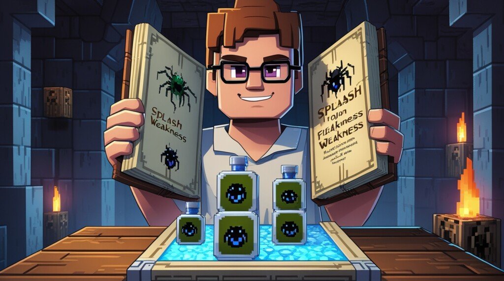 how to make splash potion of weakness